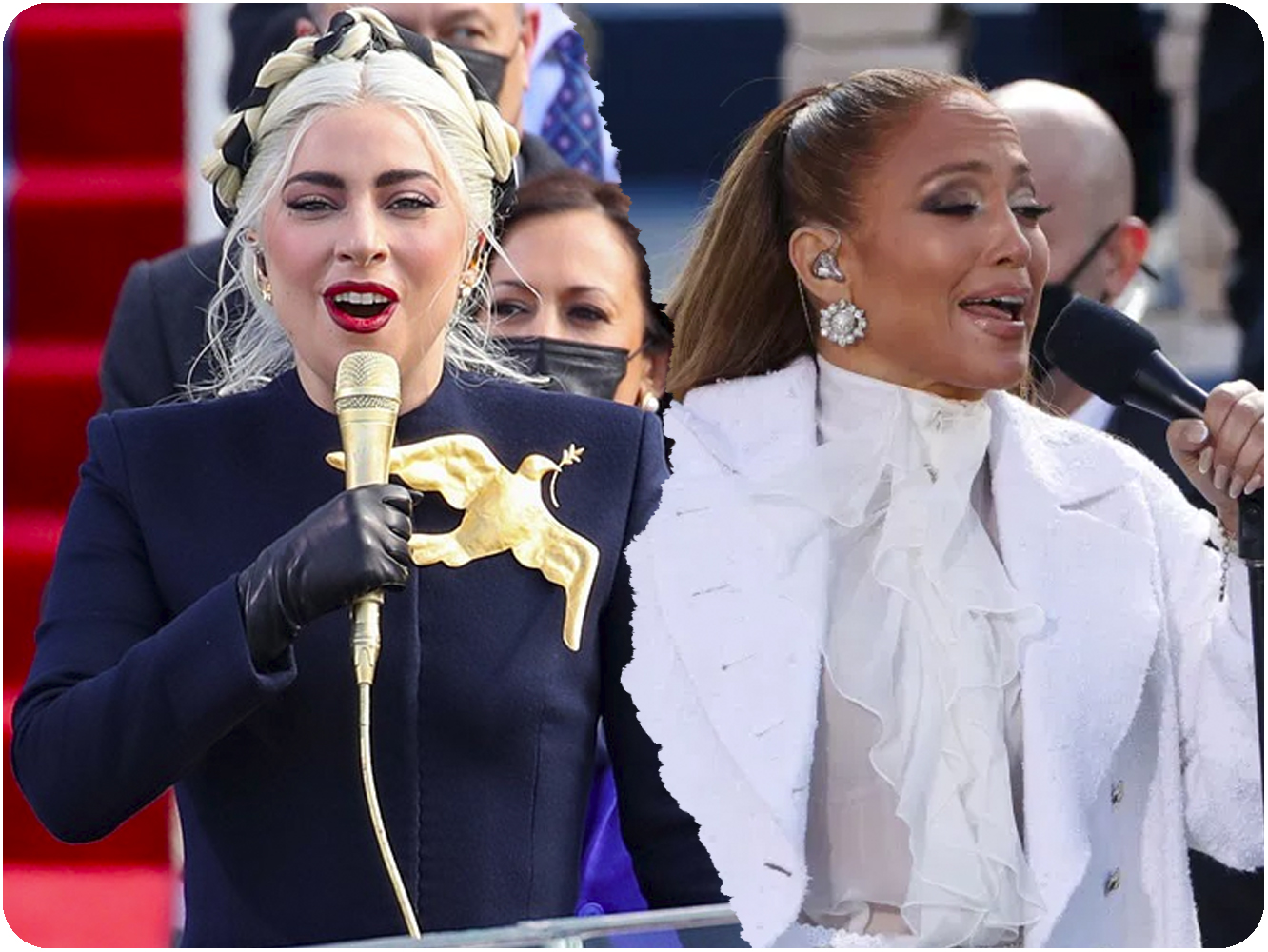  Lady Gaga y Jennifer Lopez cantaron durante el acto de investidura de Joe Biden